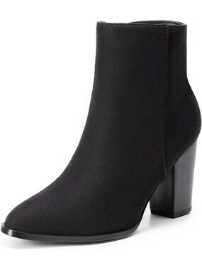 Stylish Women's Ankle Boots with Chunky Block Heel - Trendy Booties for Fall